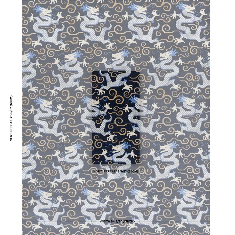 Schumacher 73976 Bixi Velvet Midnight Blue fabric swatch