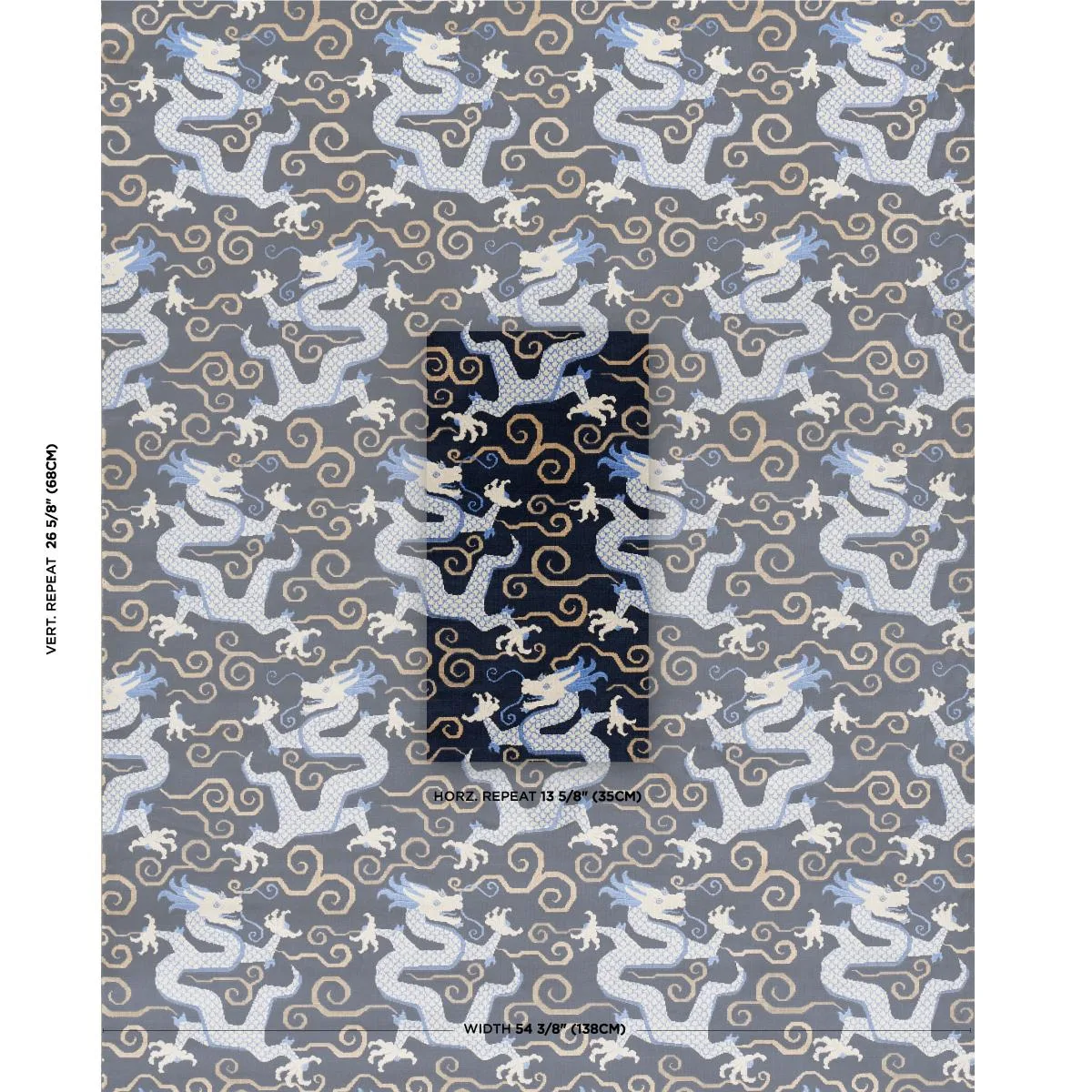 Schumacher 73976 Bixi Velvet Midnight Blue fabric swatch