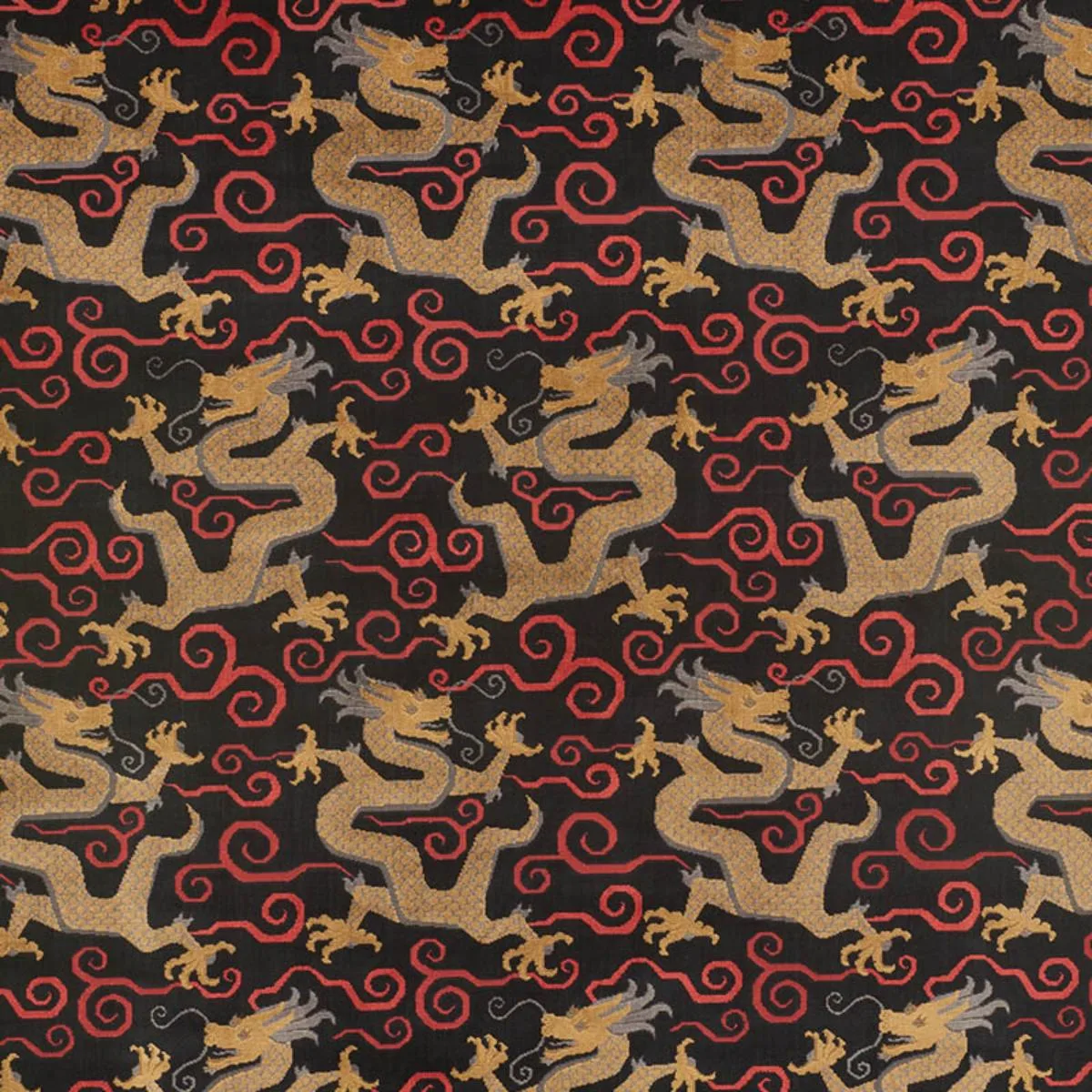 Schumacher 73974 Bixi Velvet Onyx fabric swatch