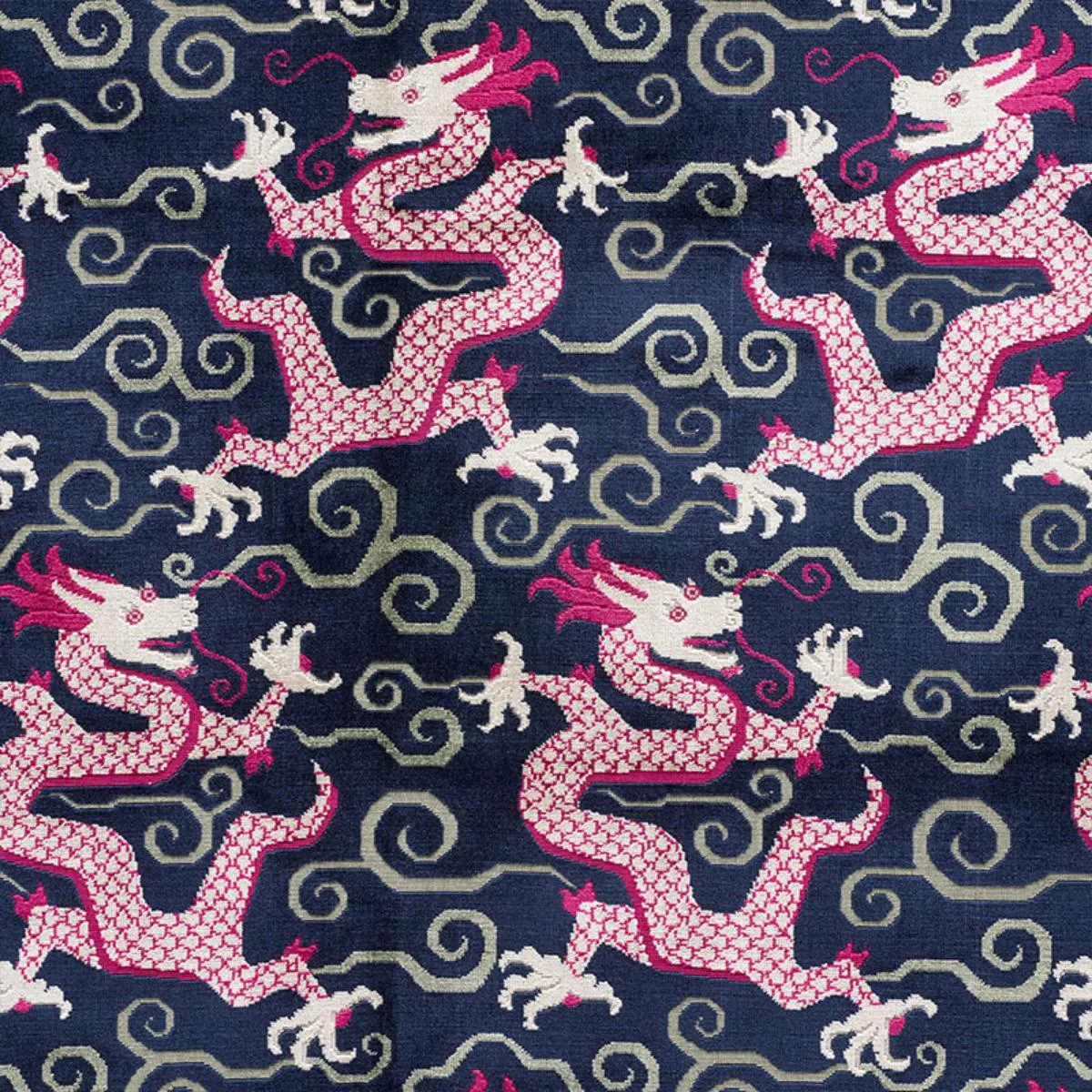 Schumacher 73970 Bixi Velvet Sapphire fabric swatch