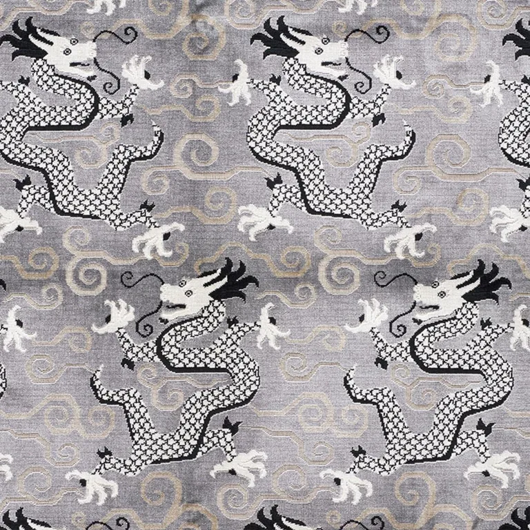 Schumacher 73972 Bixi Velvet Silver fabric swatch