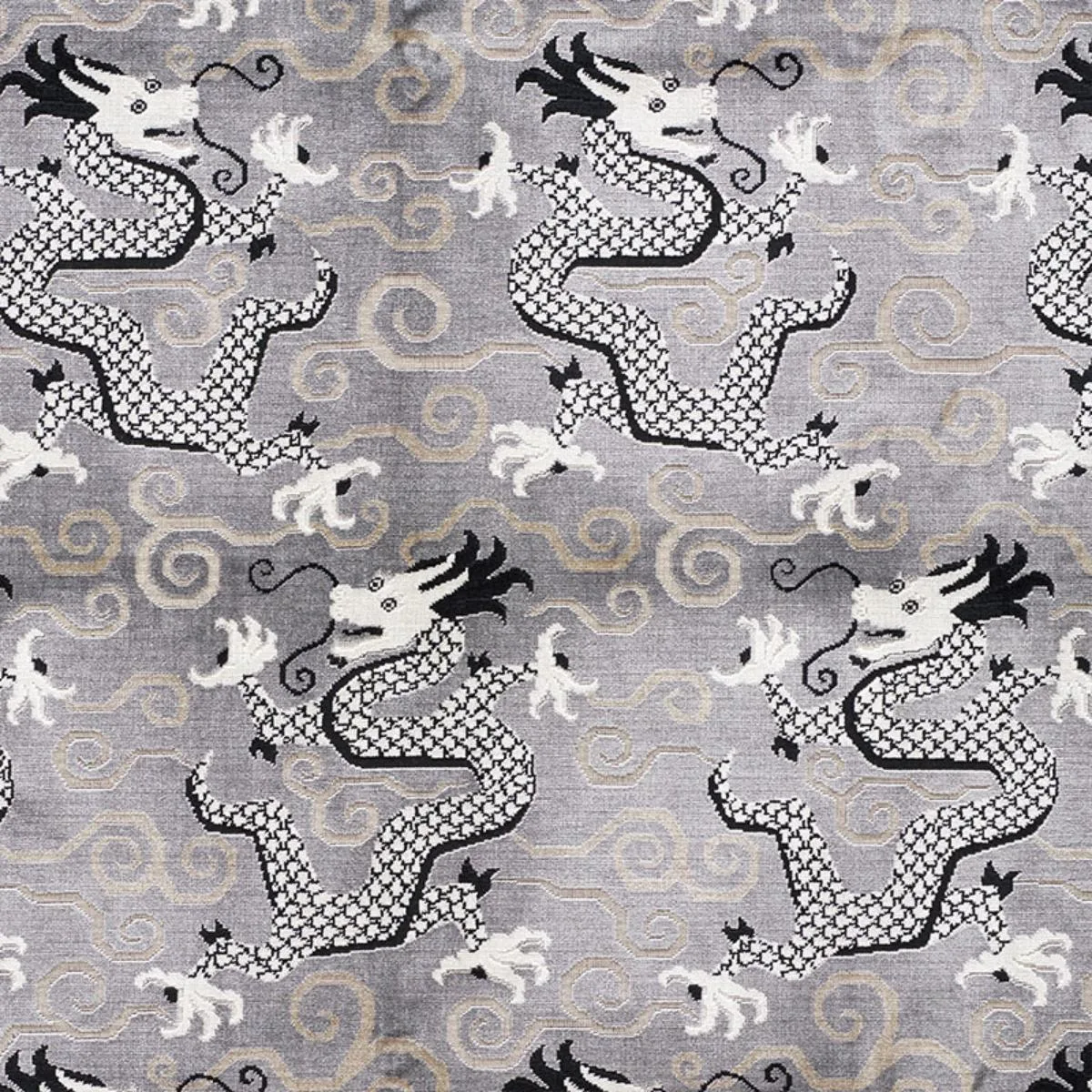 Schumacher 73972 Bixi Velvet Silver fabric swatch
