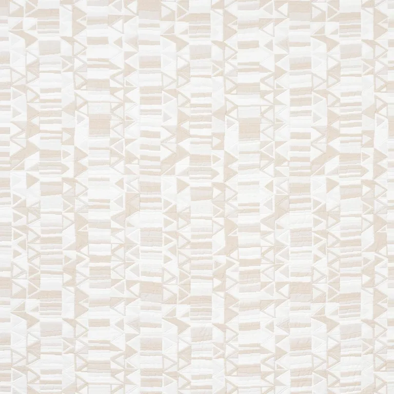 Schumacher 82022 Bizantino Quilted Weave Natural fabric swatch