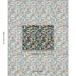 Schumacher 82020 Bizantino Quilted Weave Peacock fabric swatch