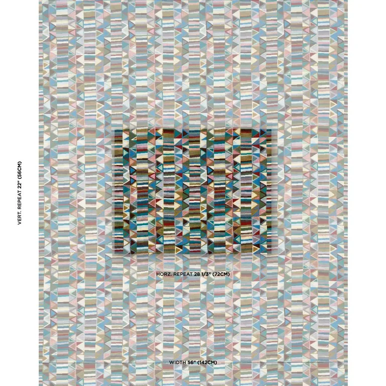 Schumacher 82020 Bizantino Quilted Weave Peacock fabric swatch
