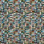 Schumacher 82020 Bizantino Quilted Weave Peacock fabric swatch