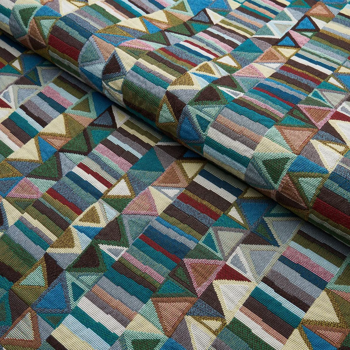Schumacher 82020 Bizantino Quilted Weave Peacock fabric swatch