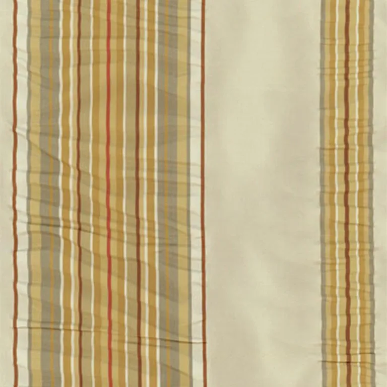 Schumacher 51943 Bizet Ruched Stripe Fresco fabric swatch