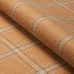 Schumacher 82341 Blackburn Merino Plaid Camel fabric swatch