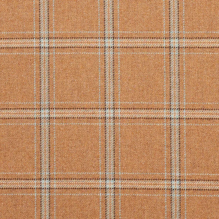 Schumacher 82341 Blackburn Merino Plaid Camel fabric swatch