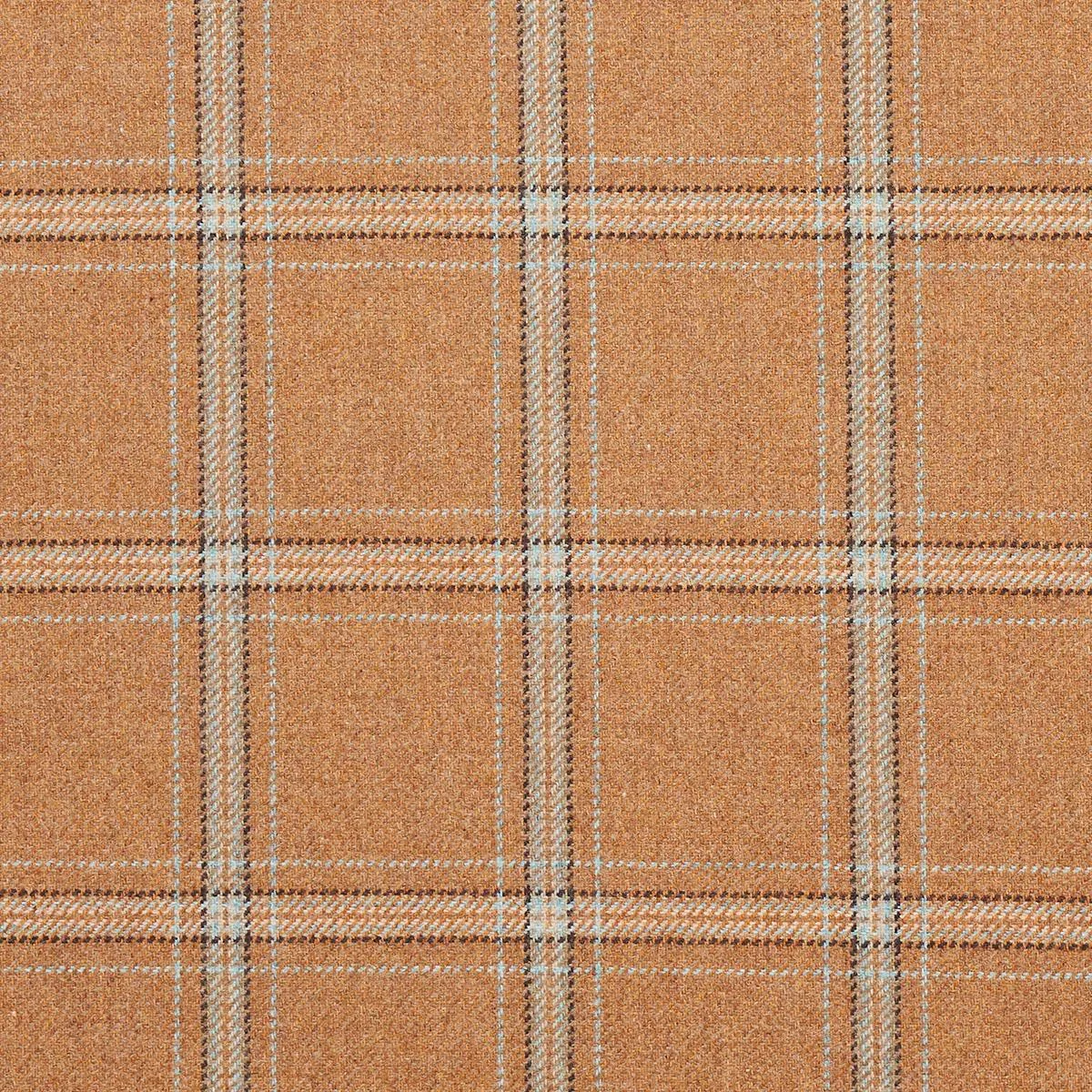 Schumacher 82341 Blackburn Merino Plaid Camel fabric swatch