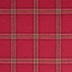 Schumacher 82345 Blackburn Merino Plaid Crimson fabric swatch