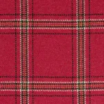 Schumacher 82345 Blackburn Merino Plaid Crimson fabric swatch