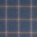 Schumacher 82346 Blackburn Merino Plaid Denim fabric swatch