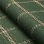 Schumacher 82343 Blackburn Merino Plaid Green fabric swatch