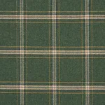Schumacher 82343 Blackburn Merino Plaid Green fabric swatch