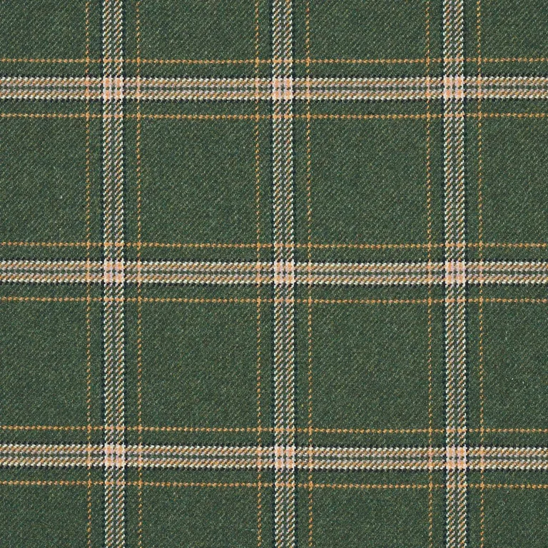 Schumacher 82343 Blackburn Merino Plaid Green fabric swatch