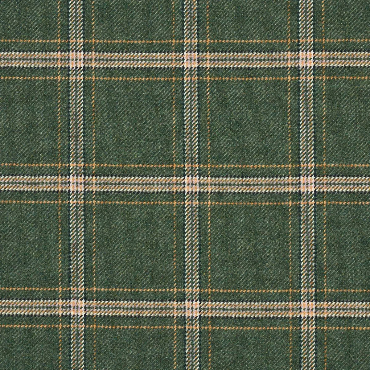 Schumacher 82343 Blackburn Merino Plaid Green fabric swatch