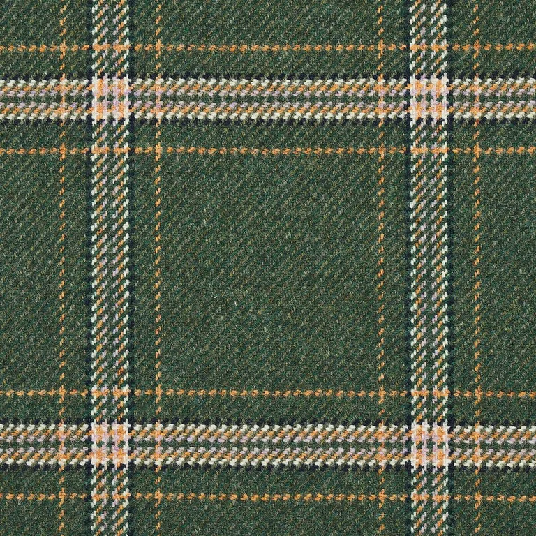 Schumacher 82343 Blackburn Merino Plaid Green fabric swatch