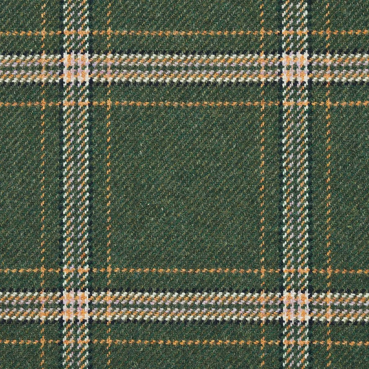 Schumacher 82343 Blackburn Merino Plaid Green fabric swatch