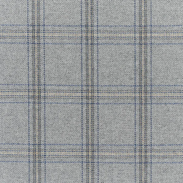 Schumacher 82342 Blackburn Merino Plaid Grey fabric swatch