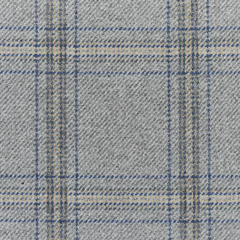 Schumacher 82342 Blackburn Merino Plaid Grey fabric swatch