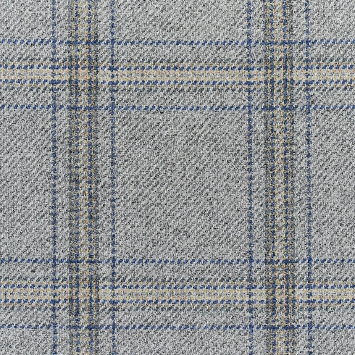 Schumacher 82342 Blackburn Merino Plaid Grey fabric swatch