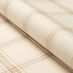 Schumacher 82340 Blackburn Merino Plaid Ivory fabric swatch