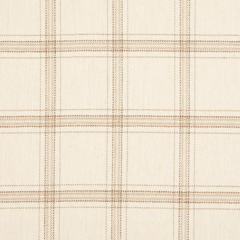 Schumacher 82340 Blackburn Merino Plaid Ivory fabric swatch