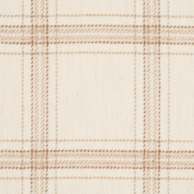 Schumacher 82340 Blackburn Merino Plaid Ivory fabric swatch