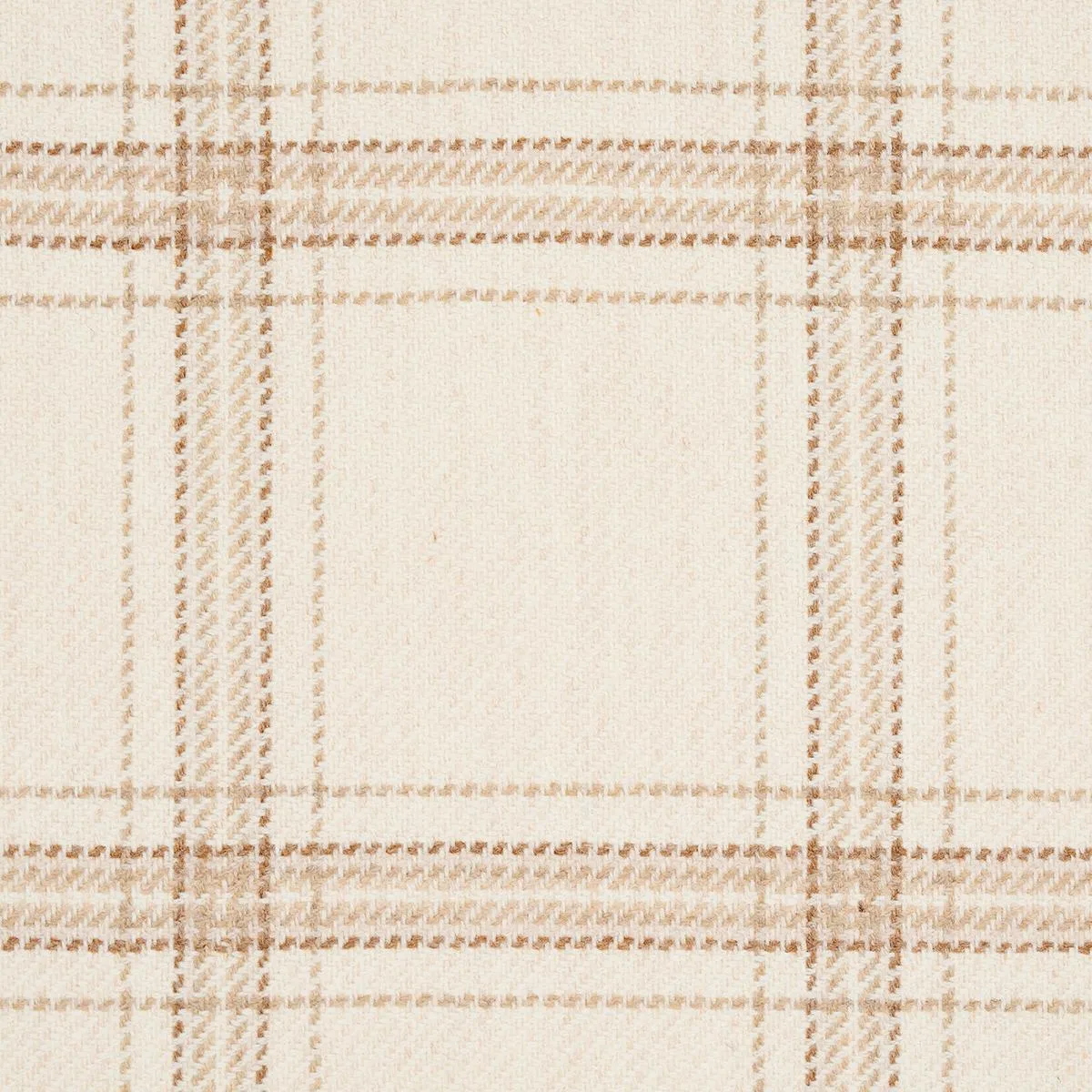 Schumacher 82340 Blackburn Merino Plaid Ivory fabric swatch