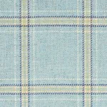 Schumacher 82347 Blackburn Merino Plaid Robin's Egg fabric swatch