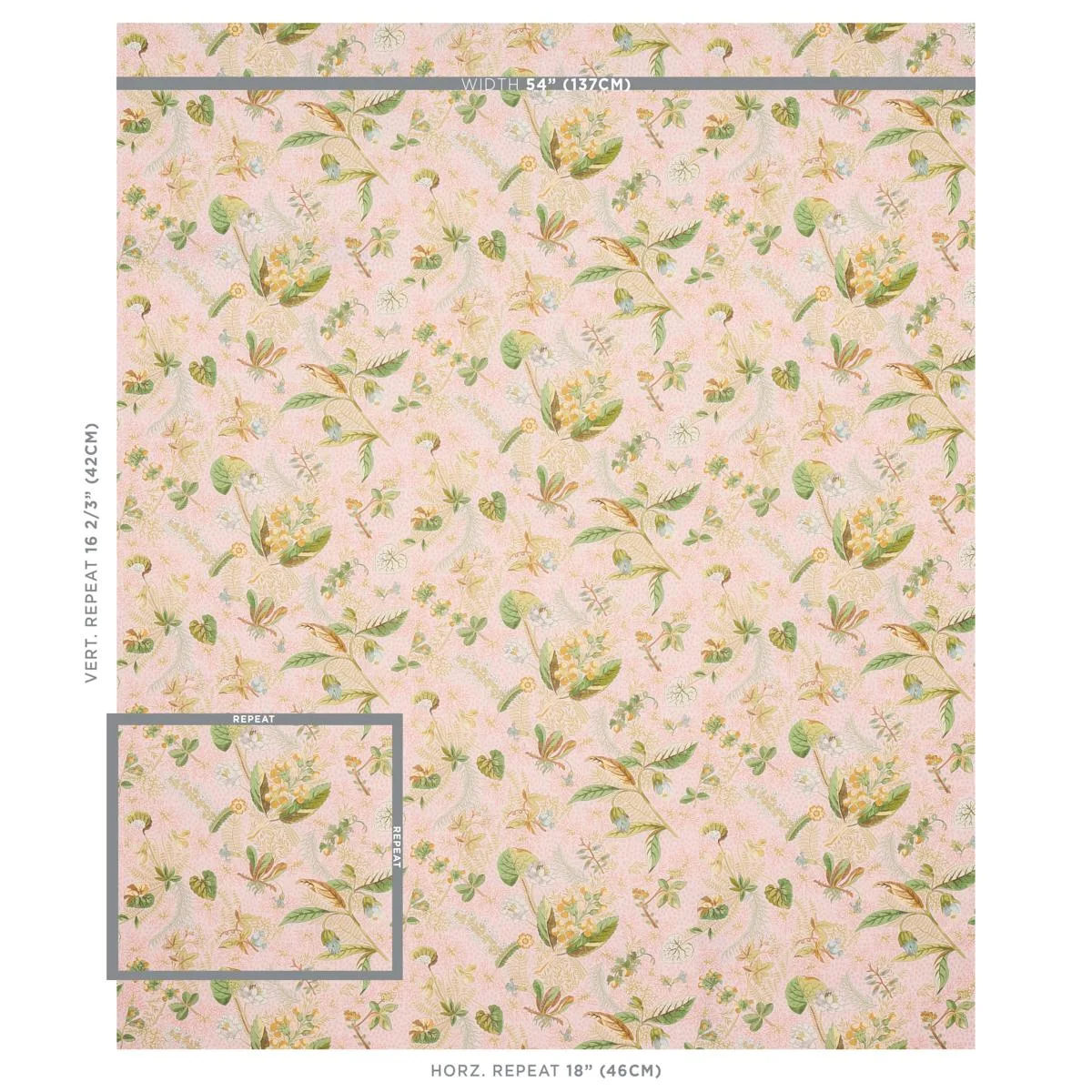 Schumacher 180092 Blackwell Linen Blush fabric swatch