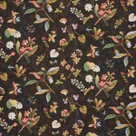Schumacher 180090 Blackwell Linen Noir fabric swatch