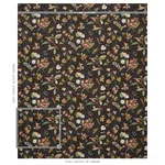 Schumacher 180090 Blackwell Linen Noir fabric swatch