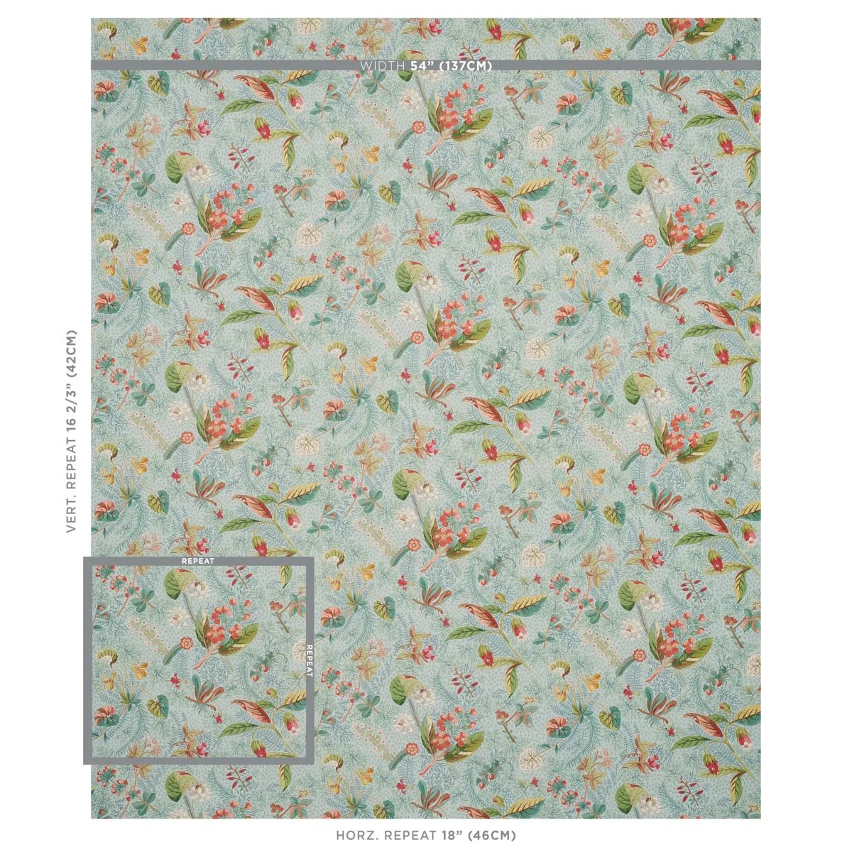 Schumacher 180091 Blackwell Linen Sky fabric swatch