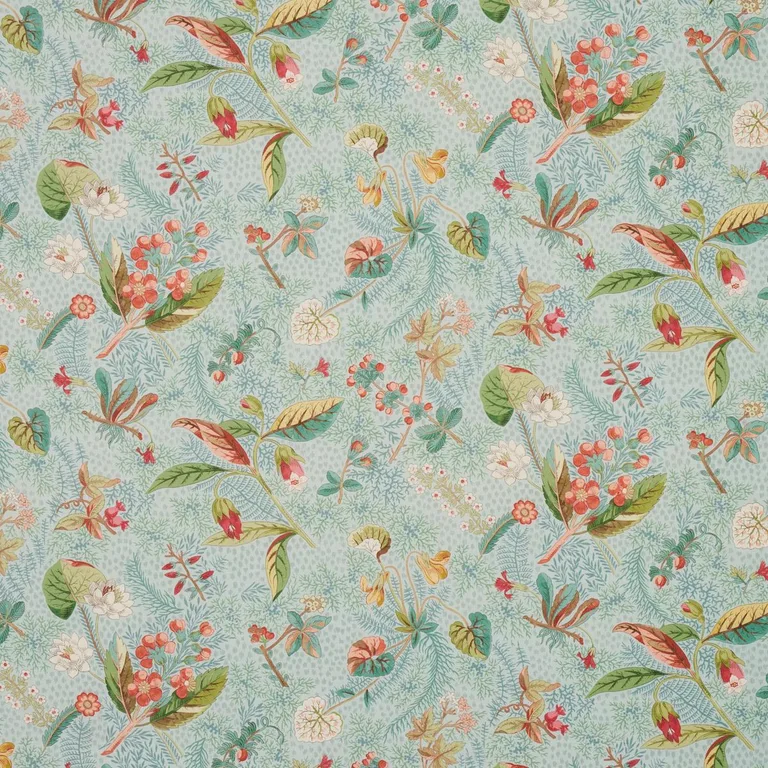 Schumacher 180091 Blackwell Linen Sky fabric swatch