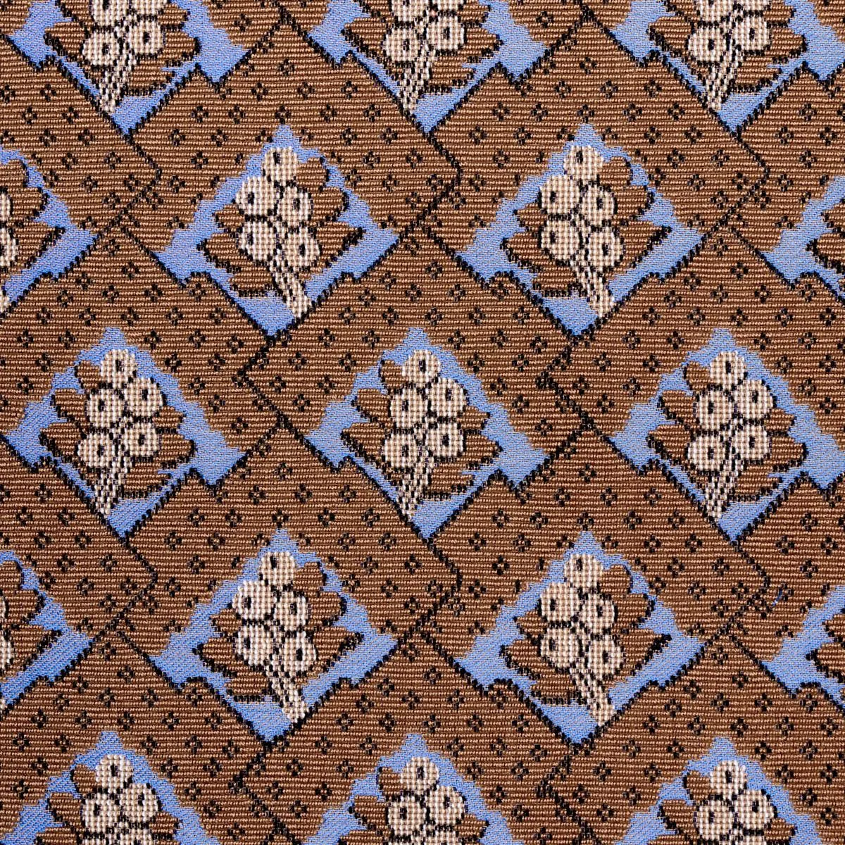 Schumacher 81601 Blair Silk éPinglé Charlton Brown fabric swatch