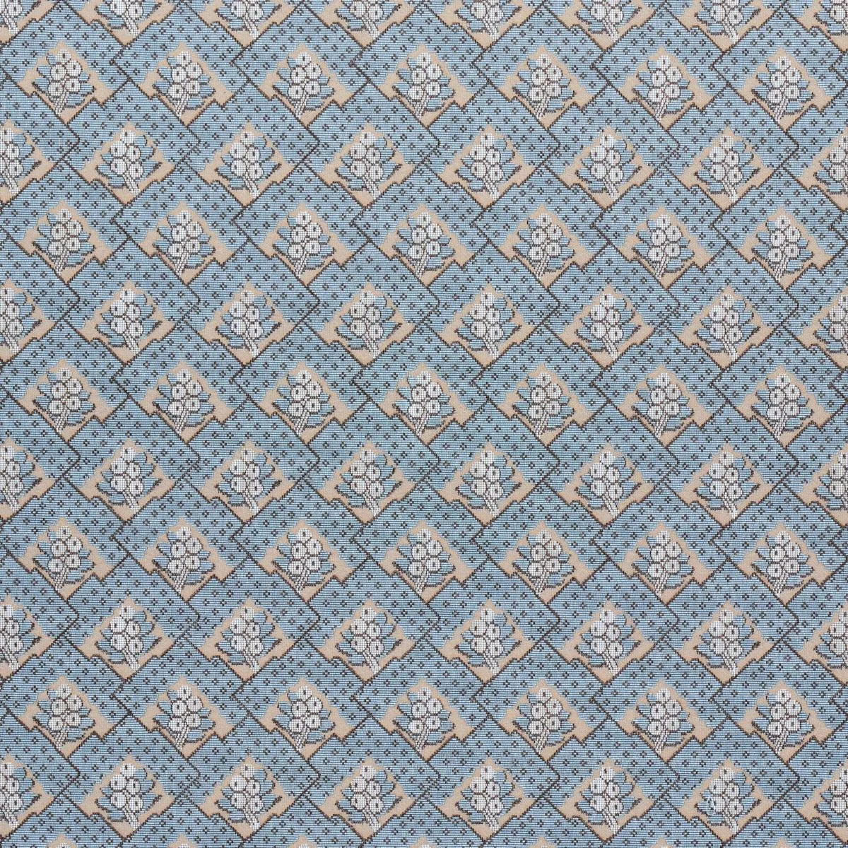Schumacher 81602 Blair Silk éPinglé Worcester Blue fabric swatch