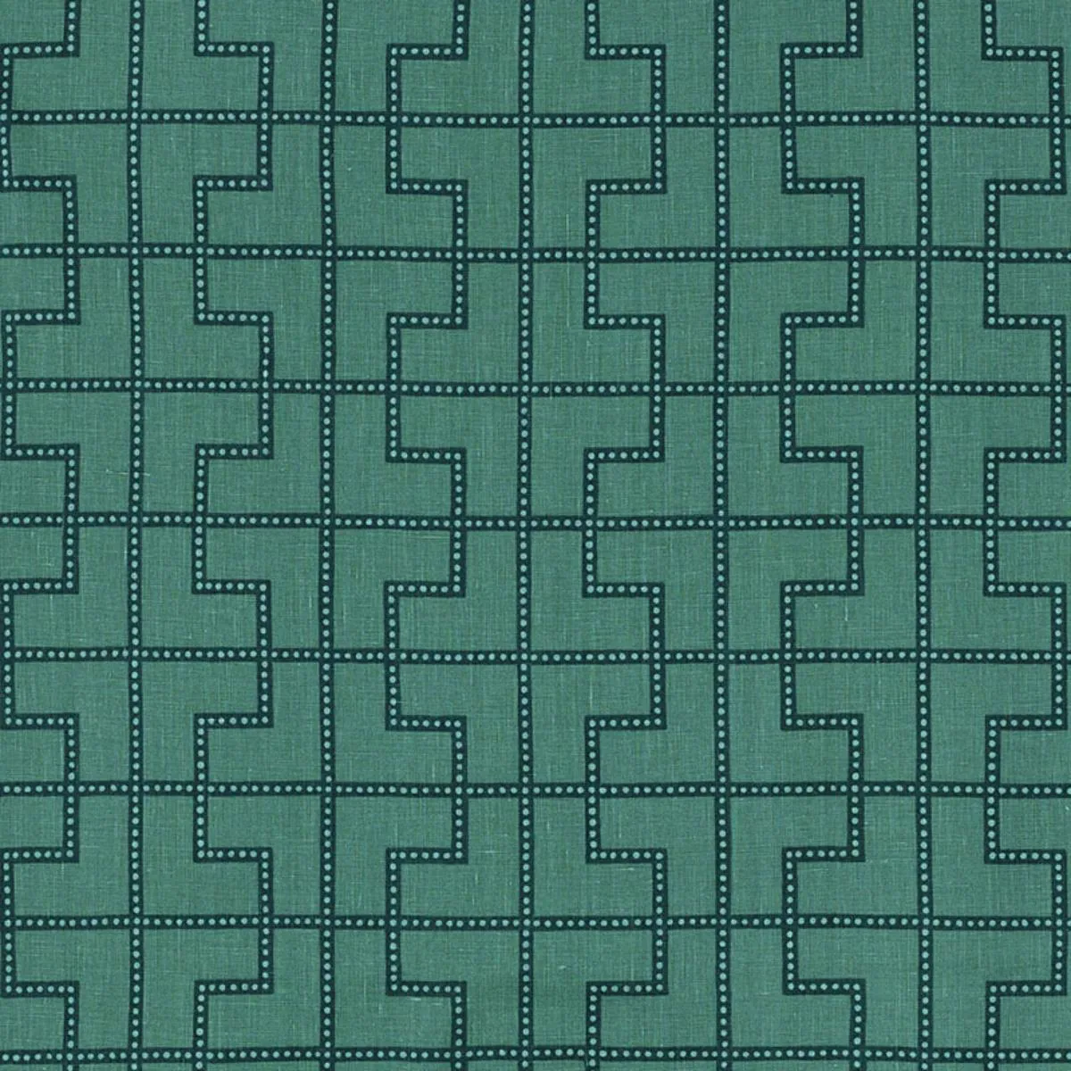 Schumacher 174046 Bleecker Peacock fabric swatch
