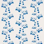 Schumacher 181961 Bleeding Hearts Blue fabric swatch