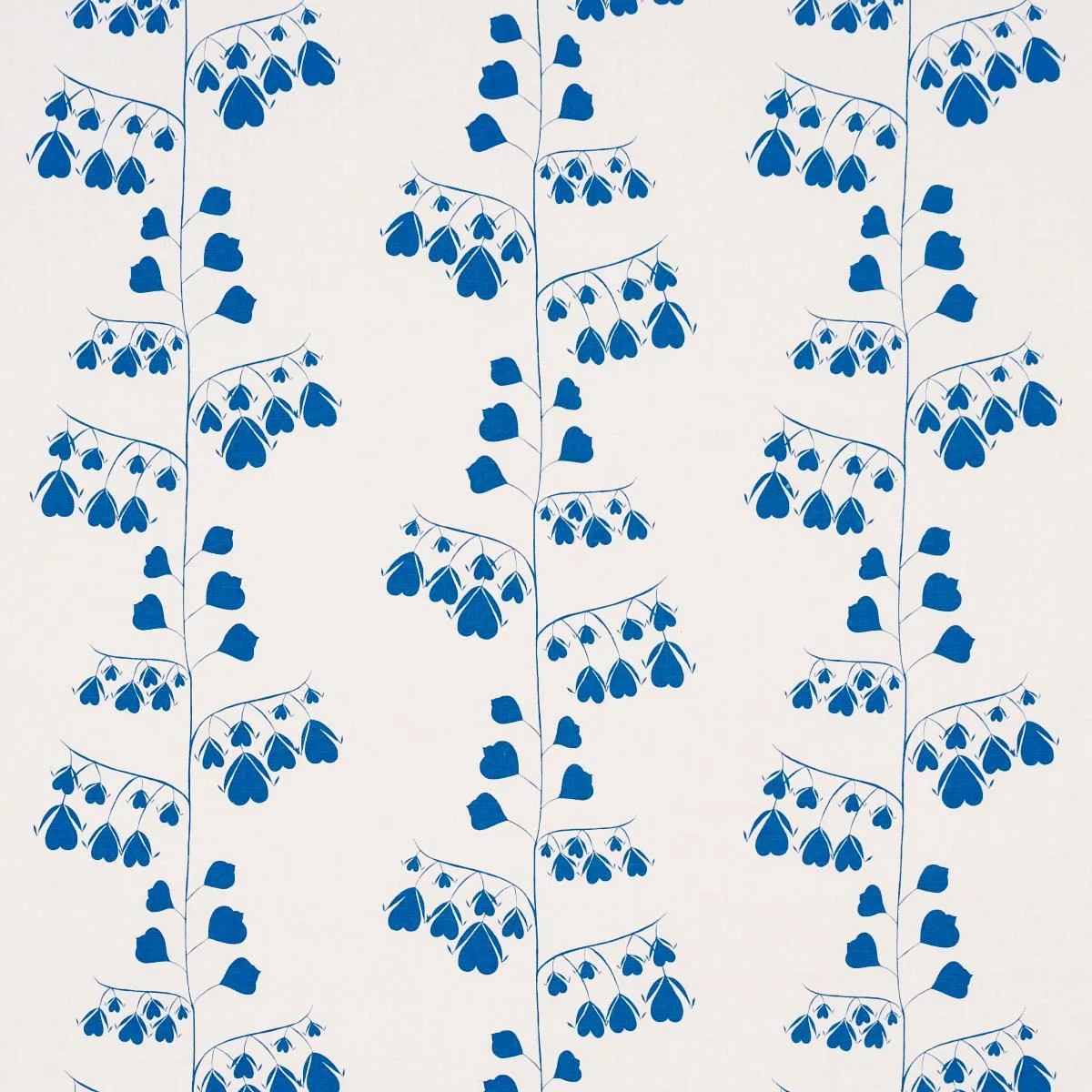 Schumacher 181961 Bleeding Hearts Blue fabric swatch