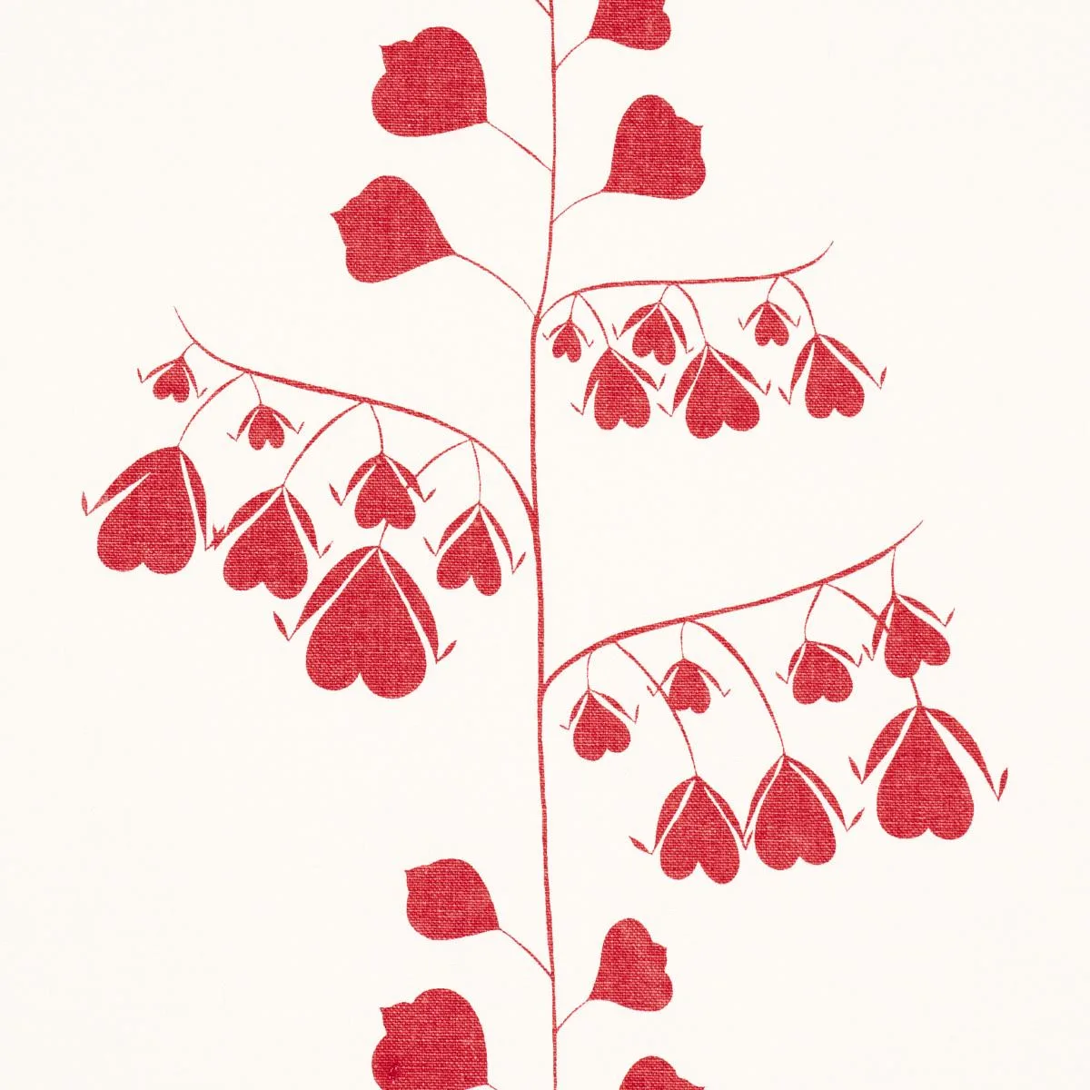 Schumacher 181960 Bleeding Hearts Red fabric swatch