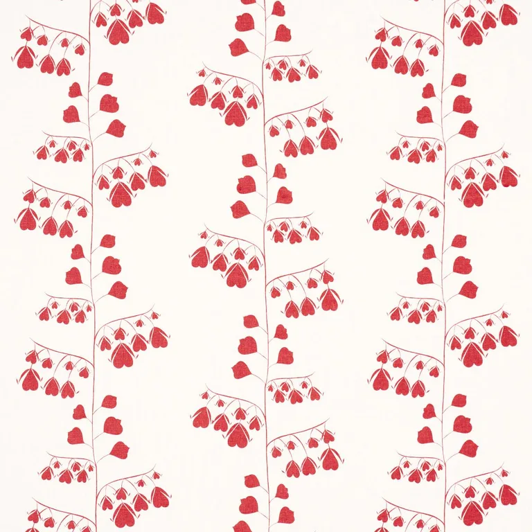 Schumacher 181960 Bleeding Hearts Red fabric swatch