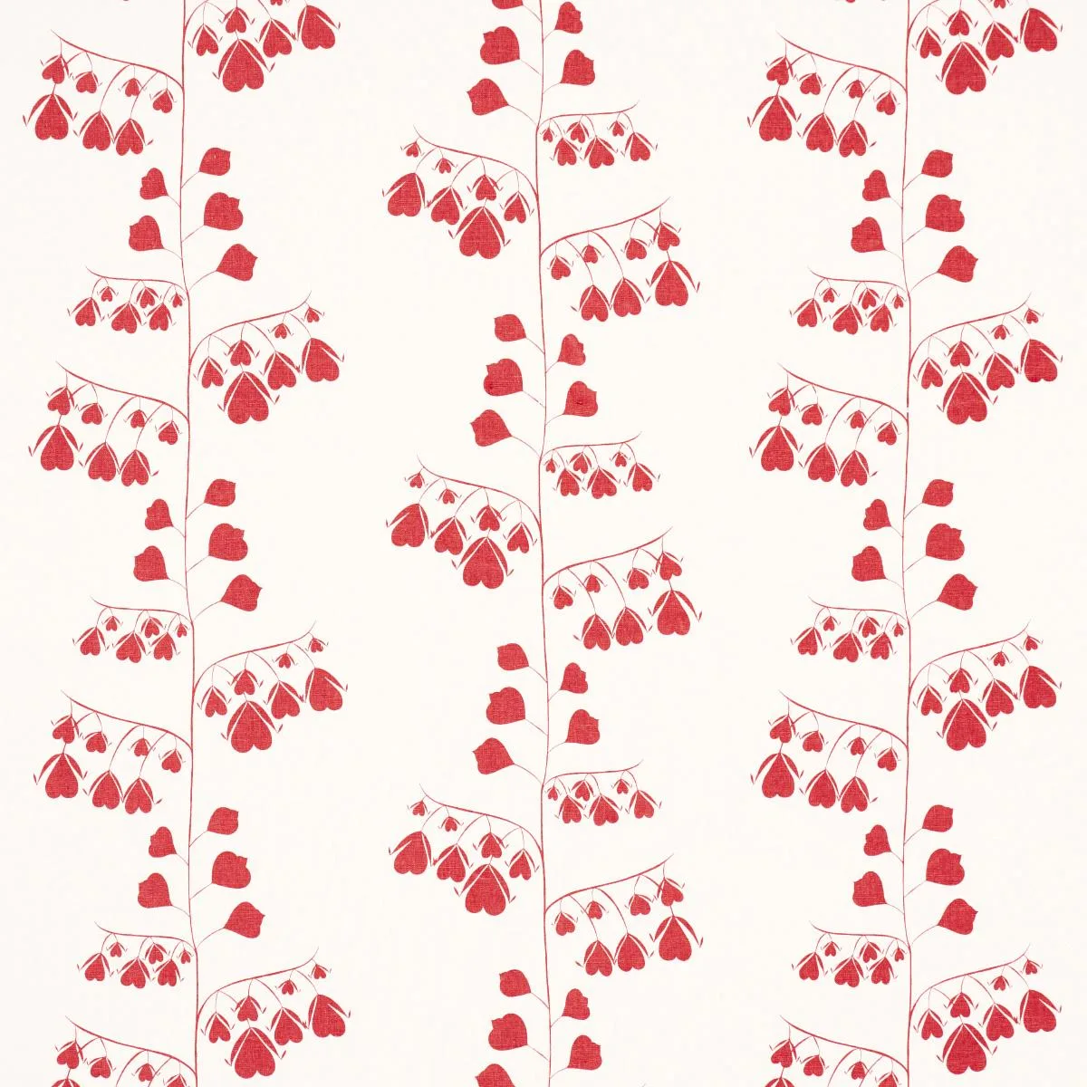 Schumacher 181960 Bleeding Hearts Red fabric swatch