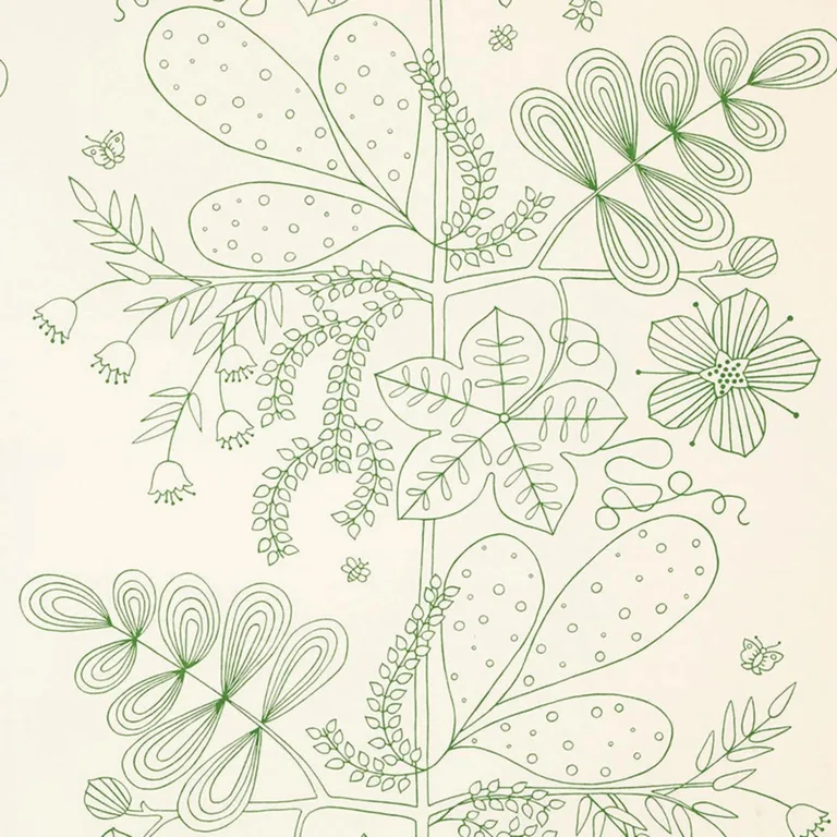 Schumacher 176201 Blommen Print Leaf fabric swatch