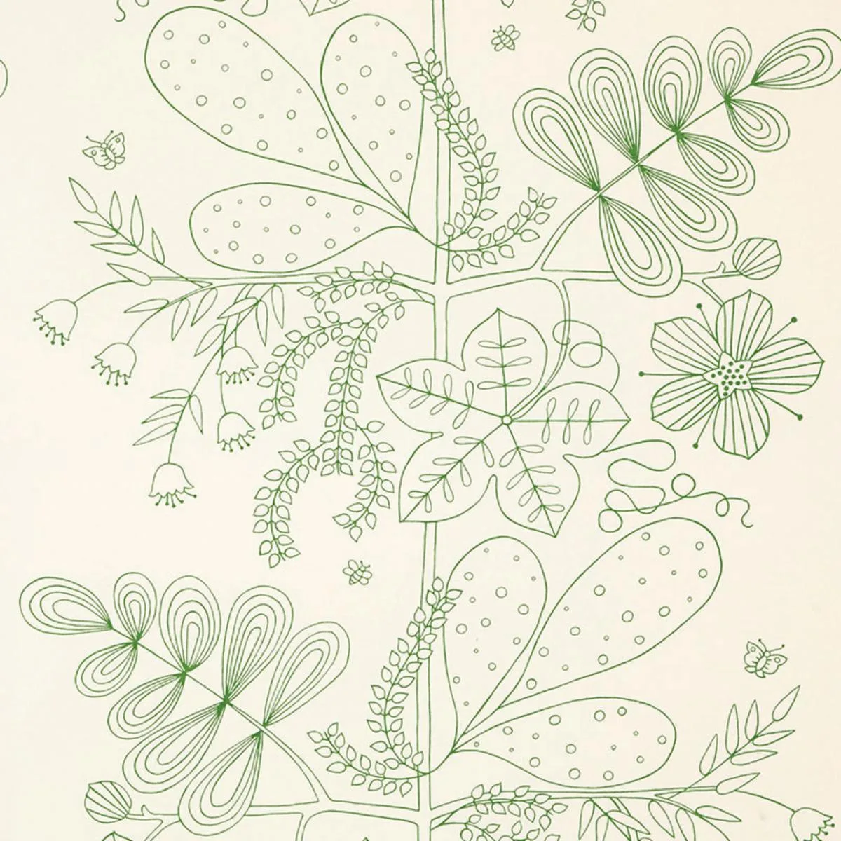 Schumacher 176201 Blommen Print Leaf fabric swatch