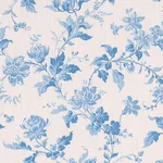 Schumacher 182941 Blomslinga Blue And White fabric swatch