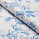 Schumacher 182941 Blomslinga Blue And White fabric swatch