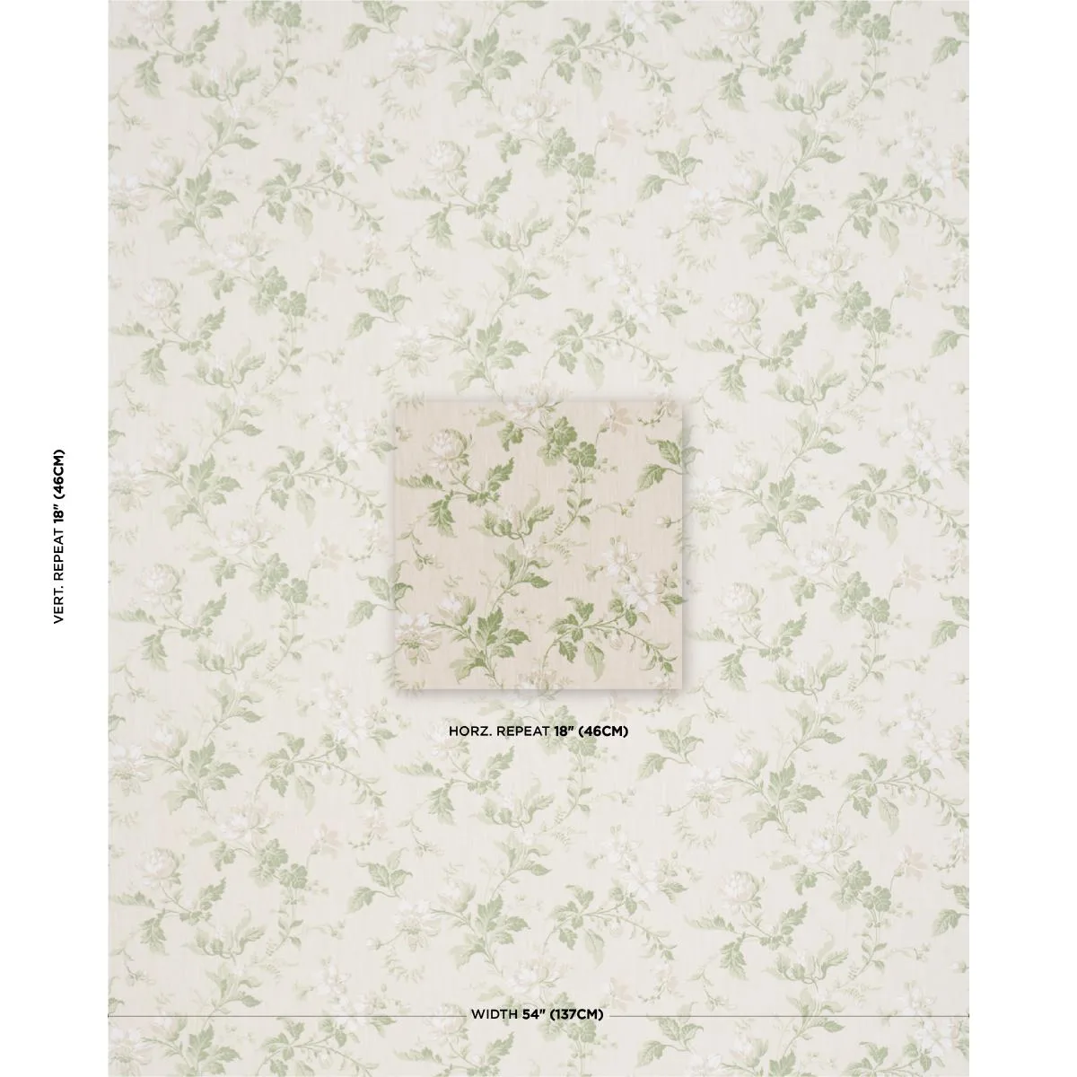 Schumacher 182940 Blomslinga Leaf fabric swatch